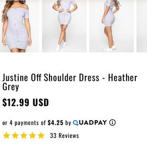 Justine off shoulder dress
